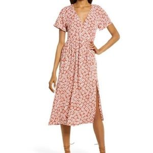 Madewell Clara Midi Dress Falling Daisies
